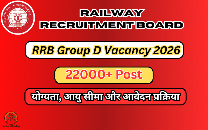 RRB Group D Vacancy 2026:22,000 पदों पर भर्ती, योग्यता, आयु सीमा व आवेदन प्रक्रिया